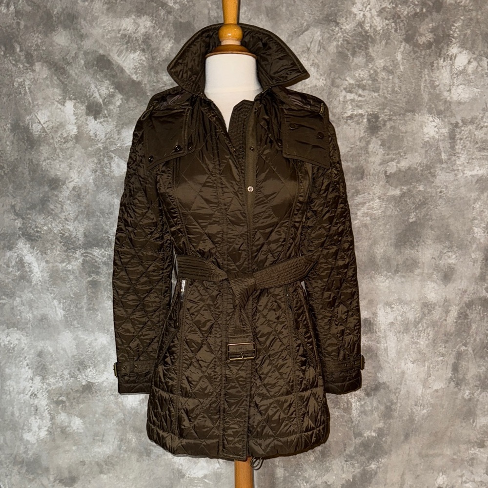Burberry Quilted Utility Jacket in Dark Brown Love 13